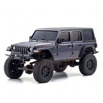 Mini-Z 4x4 1/24 Jeep Wrangler Unlimited Rubicon Granite Crystal Metallic Crawler w/ KT-531P Radio Readyset RTR EP Car Kit