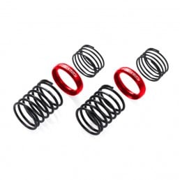 OD High Performance Twin Spring 1.2-2070 1.2 7 coil 20mm w/ Helper Spring 2 pcs Red