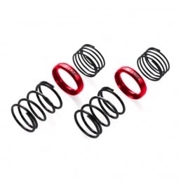 OD High Performance Twin Spring 1.2-2050 1.2 5 coil 20mm w/ Helper Spring 2 pcs Red