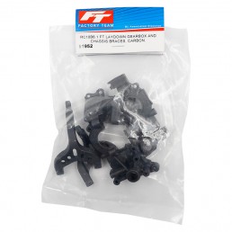 RC10B6 FT Carbon Laydown Gearbox & Chassis Braces Set